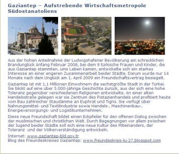 Gaziantep-Ludwigshafen Dostluğu İnternete Taşındı