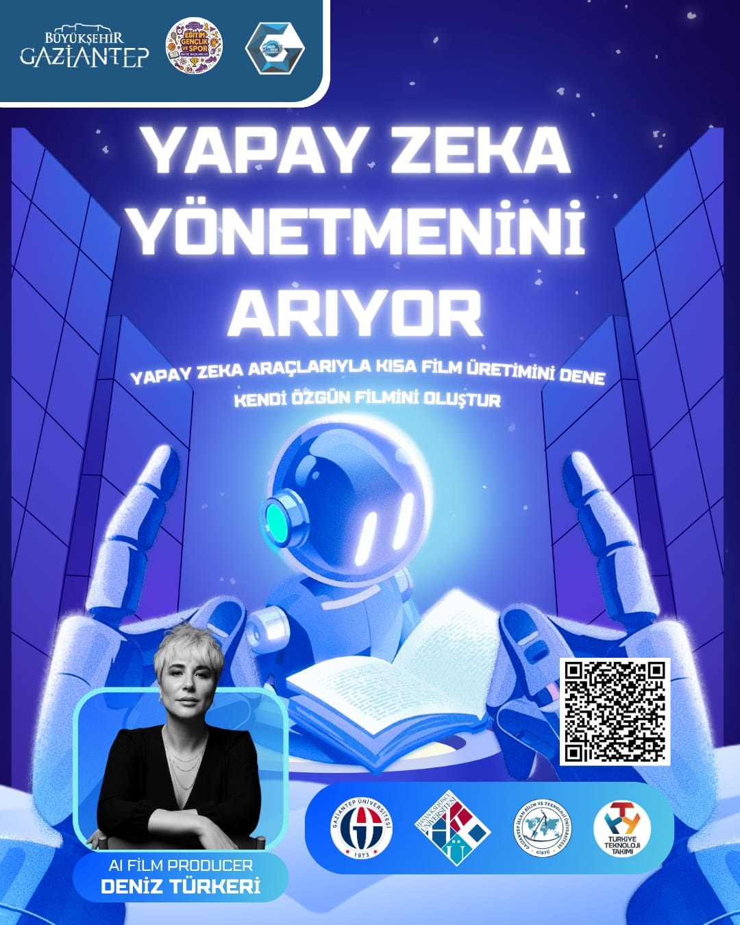 “YAPAY ZEKÂ YÖNETMENİNİ ARIYOR: KISA FİLM HACKATHONU” GAZİANTEP'TE GERÇEKLEŞİYOR